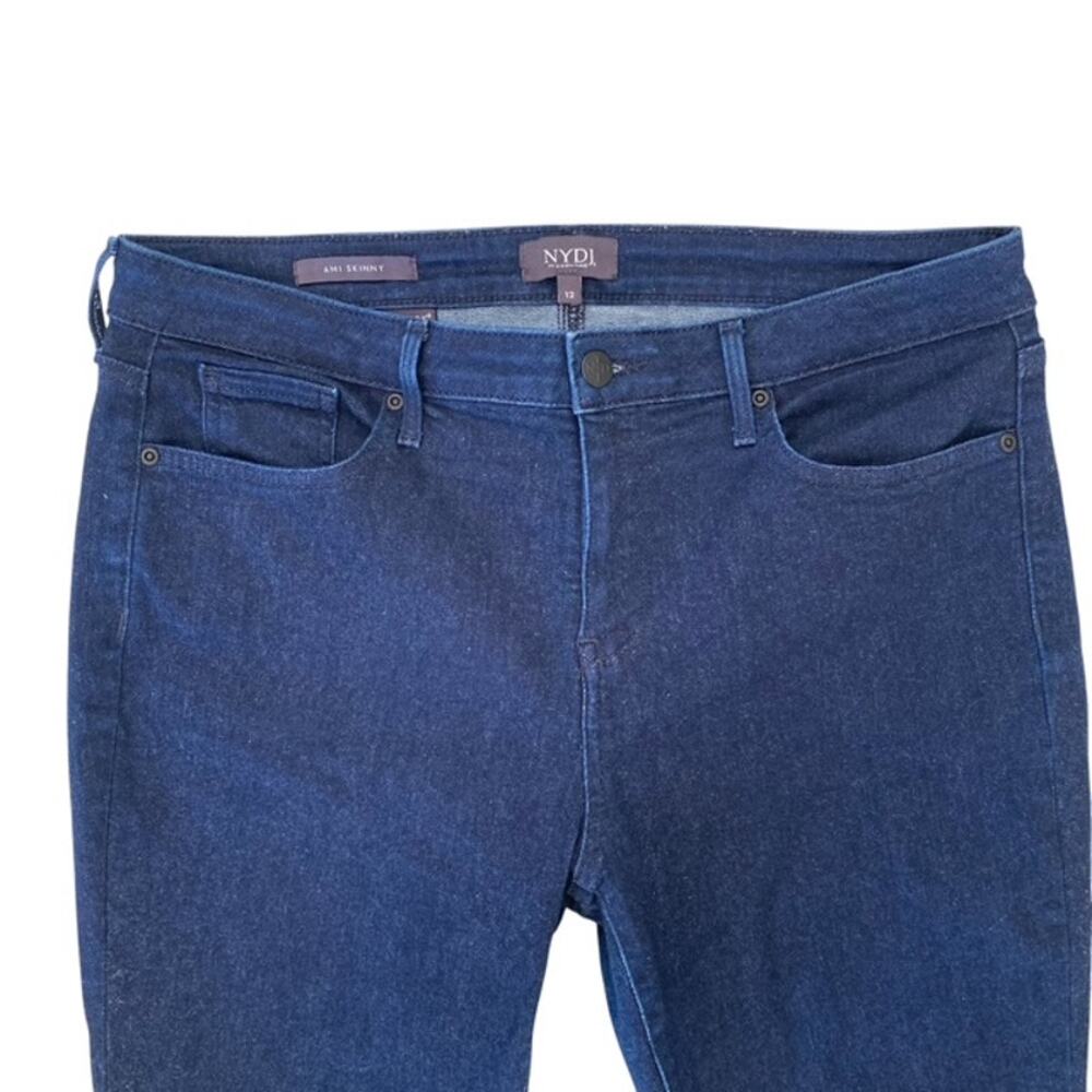 NYDJ Ami Skinny Dark Wash Blue Jeans - Size 12 - Picture 3 of 8
